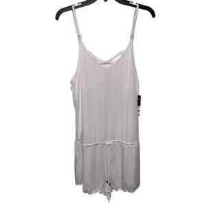 California Waves Juniors' Tie-Waist Swim Cover-up Romper white XL